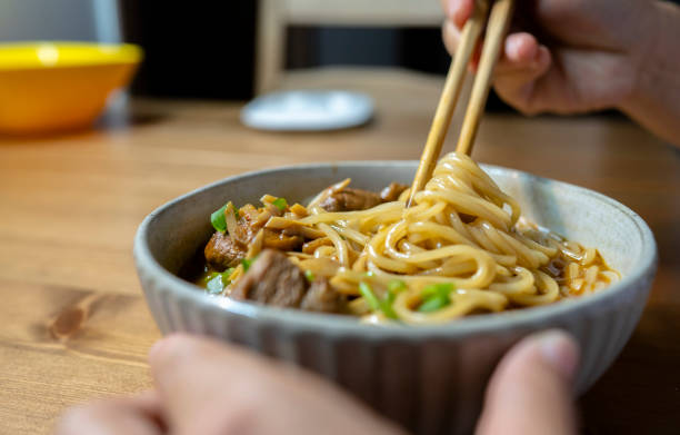 istock homemade gravy noodles with braised meat 1152408973