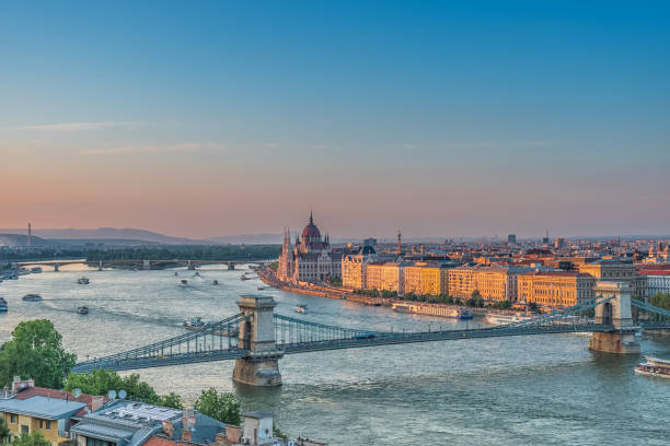 istock Panorama of Budapest at sunset. Hungarian landmarks 1152410941