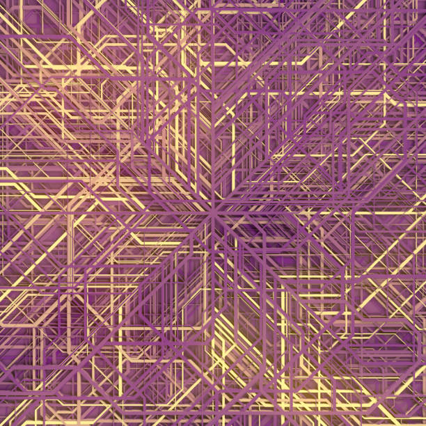 istock Abstract pink colored futuristic techno pattern. Modern covers design. Digital 3d illustration 1152415627