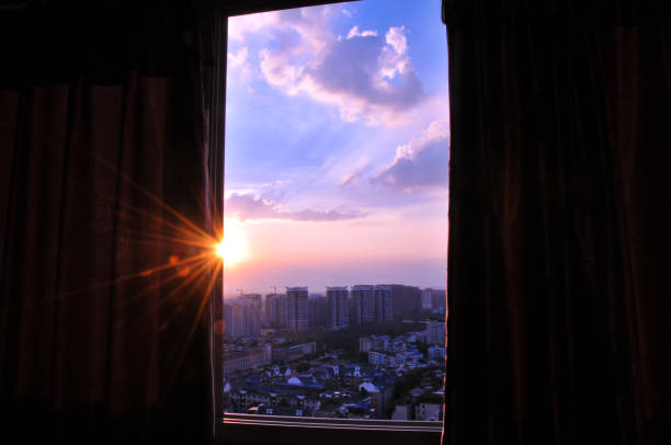 istock Modern building and cityscape outside the window in sunrise 1152419992