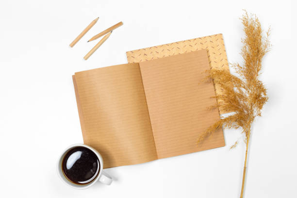 istock Blank office desk background with copy space for your text. Top view. 1152420817