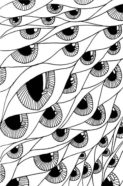 ilustrações, clipart, desenhos animados e ícones de fundo dos olhos - eyeball human eye animal eye bizarre