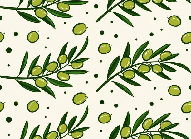 Vector illustration of Seamless Olive