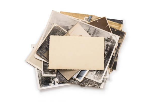 istock Stack of old photos with clipping path for the inside 1152422472