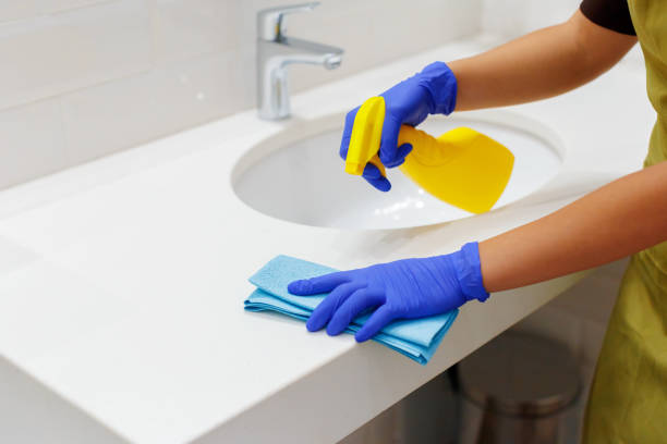 istock Housekeeper cleaning a hotel room 1152423437