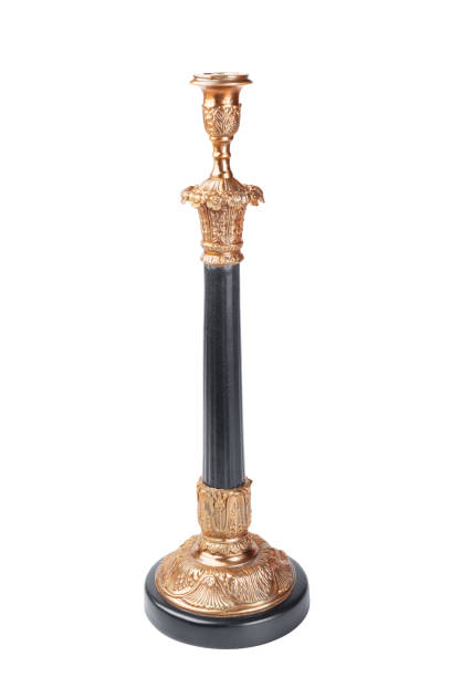 istock Vintage Brass Candlestick isolated on white background 1152424614
