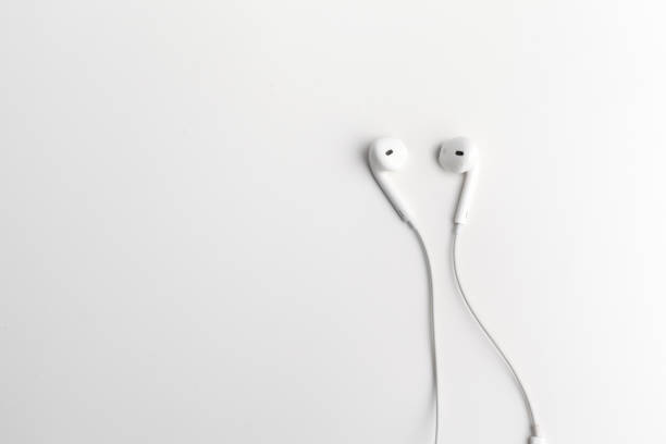 concept of digital music Headphones isolated