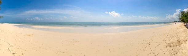 istock Panoramic View on Sandy Beach on Tropical Island 1152427124
