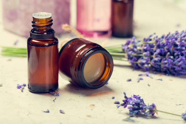 istock Aromatherapy oil and lavender 1152428377