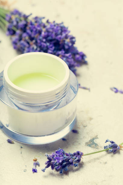 istock natural facial cream with lavender 1152428503