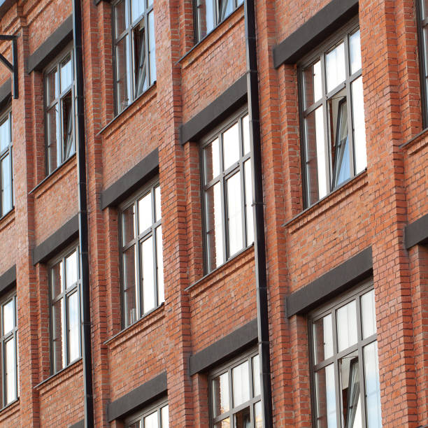 istock facade of a brick office building 1152428585