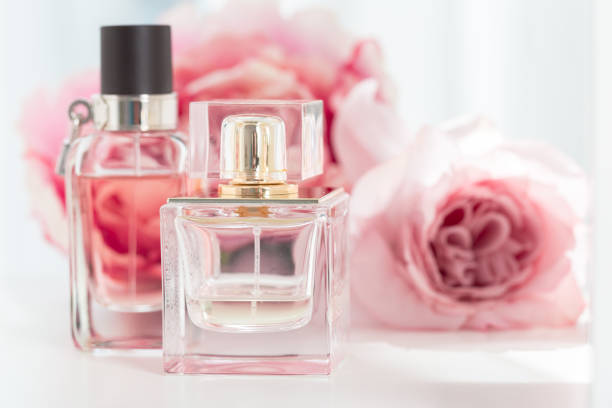istock Perfume bottles with flowers 1152429812