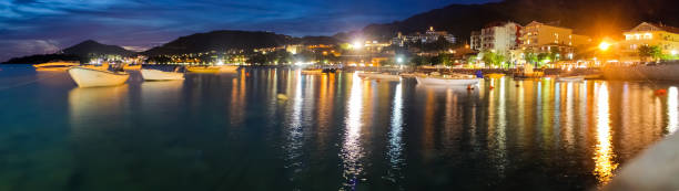 istock Montenegro, Rafailovici. Sunset view on sea beach 1152430931