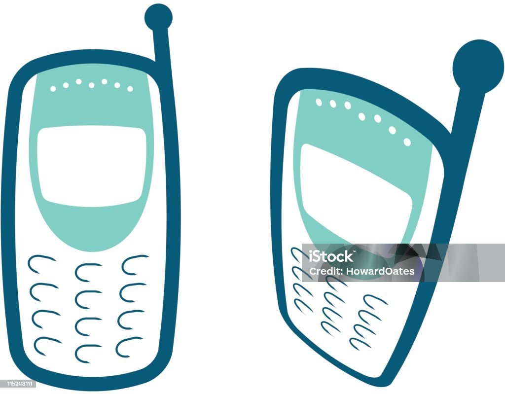 funky mobile phone  Color Image stock vector