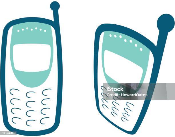 Funky Mobile Phone Stock Illustration - Download Image Now - Color Image, Communication, Cool Attitude