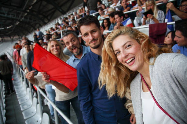 istock Taking selfie at football match 1152432261