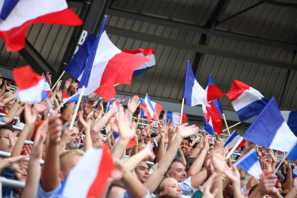 istock Spectators on a stadium with France playing 1152432286