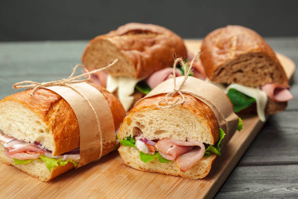 istock sandwich on a wooden table 1152433207