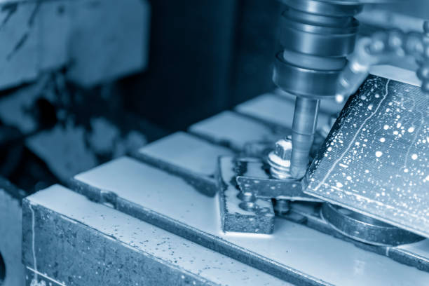 istock The CNC milling machine cutting the mold part with the index-able ball endmill tool. 1152438304