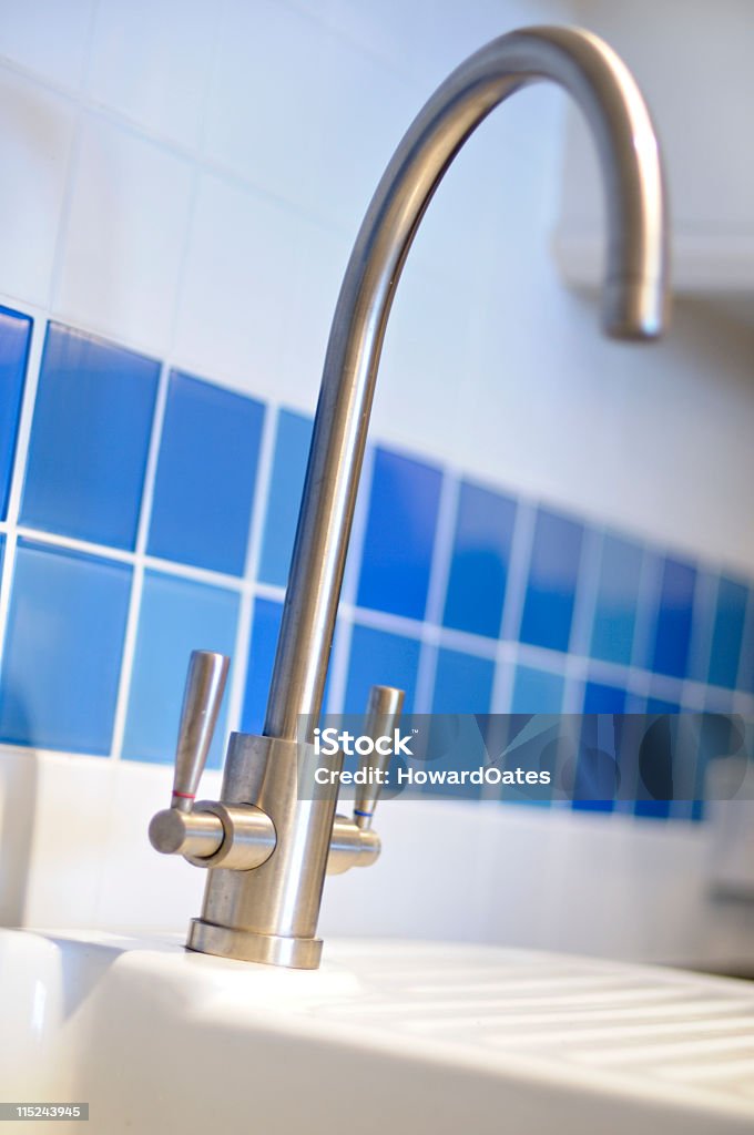 Torneira de Cozinha - Royalty-free Azul Foto de stock