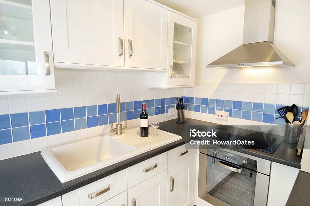 White modern kitchen  Apartment Stock Photo