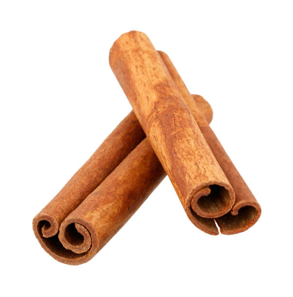 Cinnamon sticks isolated on white background Cinnamon sticks isolated on white background without shadow mace spice stock pictures, royalty-free photos & images