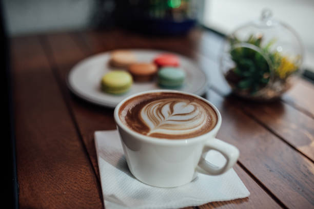 istock Macaroons and cup of coffee 1152441333