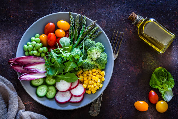 istock Healthy fresh vegetables salad shot from above 1152441988