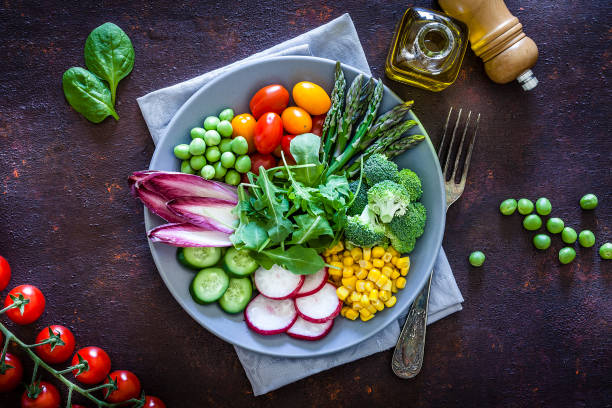 istock Healthy fresh vegetables salad shot from above 1152442126