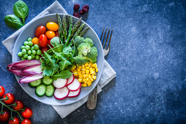 istock Healthy fresh vegetables salad shot from above 1152442146