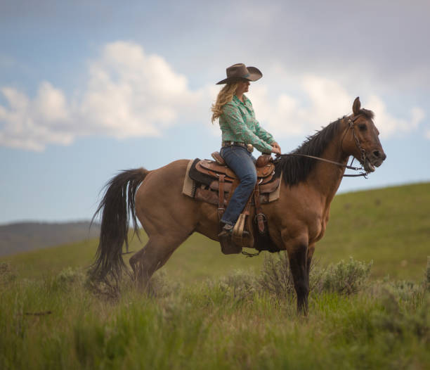 istock Cowgirl Horseback Riding 1152442784