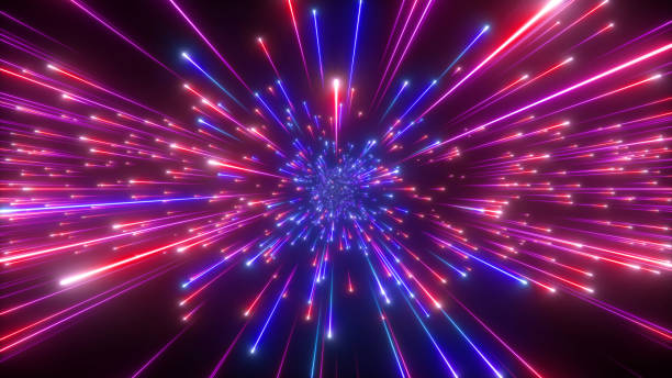 istock 3d render, big bang, galaxy expanding, abstract blue red cosmic background, celestial beauty of universe, speed of light, fireworks, neon glow, cosmos, ultraviolet infrared light, outer space stars 1152443049