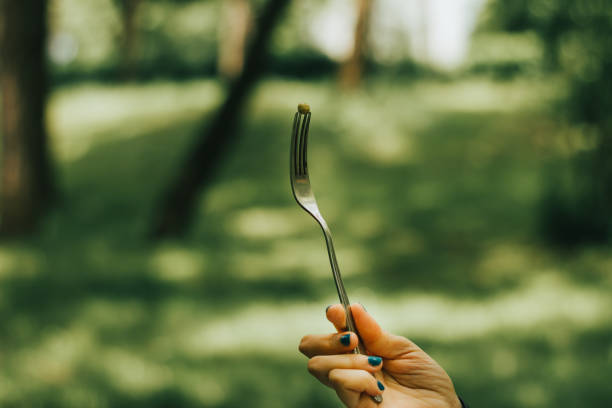 Black Olive On Fork