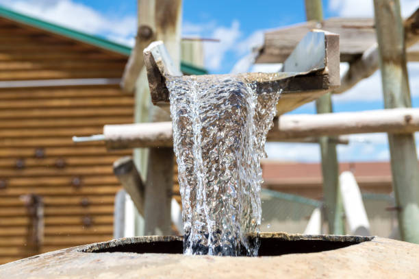 Close up of Dripping tap wasting water