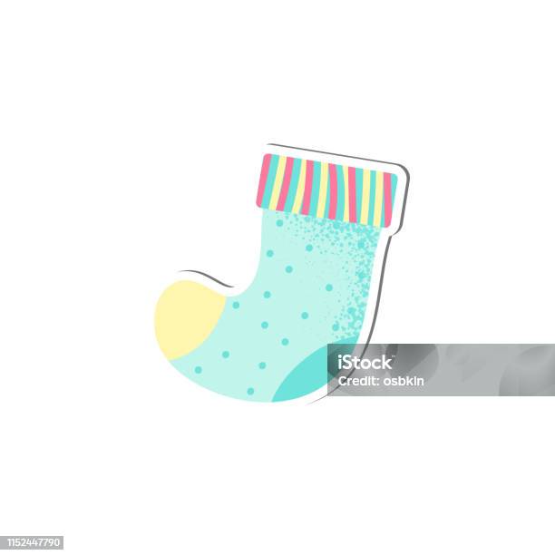 Kids Socks Line Icon. Baby Socks Vector Illustration Isolated on