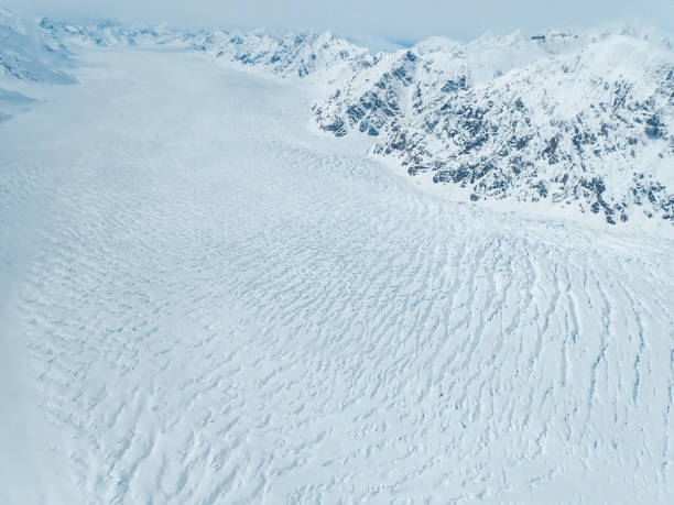 istock Snowy mountain landscape seen from above 1152451165