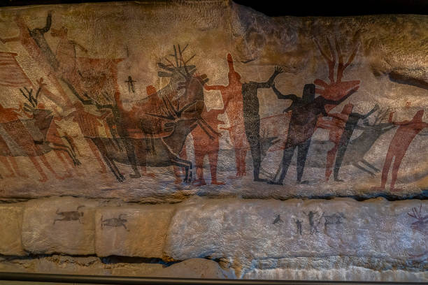 istock petroglyph cave painting reproduction in Mexico 1152458768