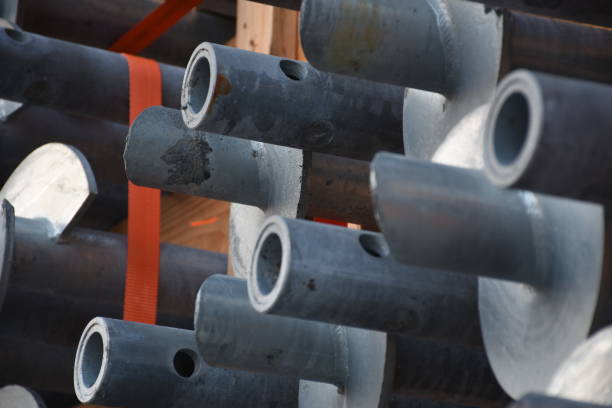 Helical Piles Helical Piles Stacked helical stock pictures, royalty-free photos & images