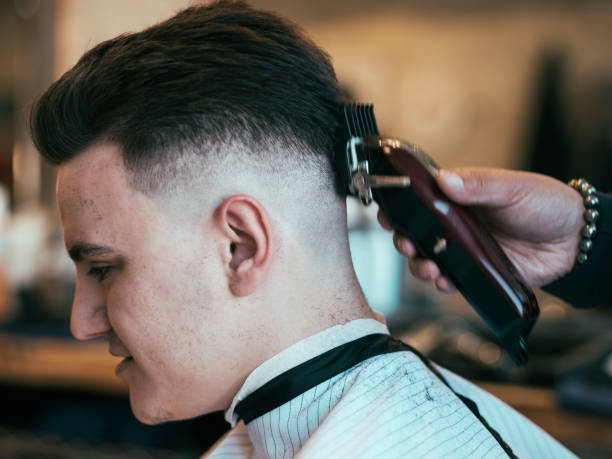 istock English style barber shop action 1152460695