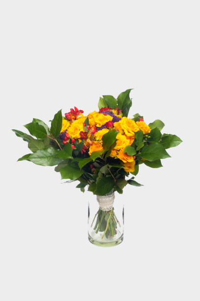 istock Bright bouquet with yellow roses close up 1152469330