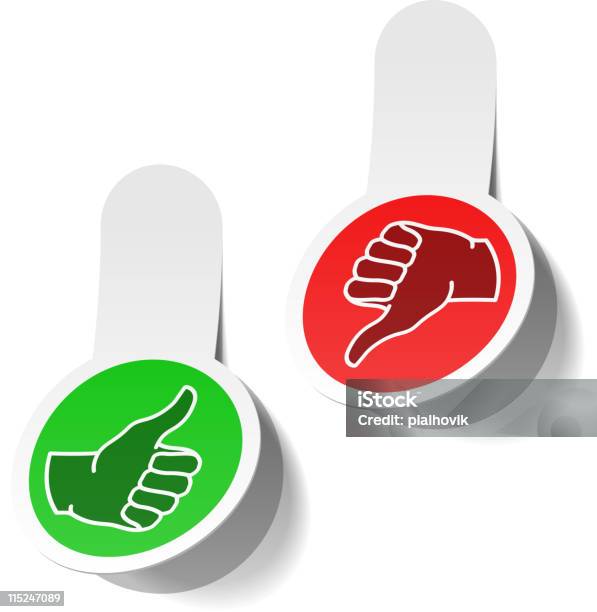 Большой Палец Вверх И Вниз Организма — стоковая векторная графика и другие изображения на тему No - английское слово - No - английское слово, OK - английское слово, Большой палец руки