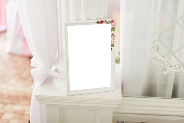 istock Blank white vintage photo frame. Close-up 1152471916
