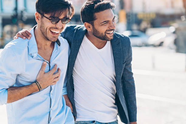 istock Male friends having fun together 1152474960