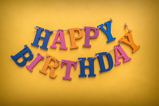 istock Happy birthday inscription. 1152475996