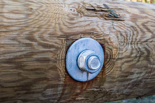 istock wooden fire watchtower construction details 1152477815