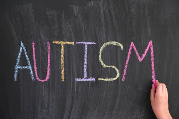 istock Child writing the word Autism on a blackboard 1152479138