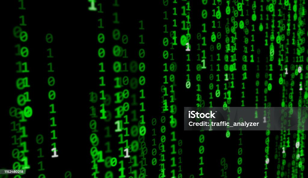 Matrix Coding Display Matrix Code Background Stock Illustration - Download Image Now ...