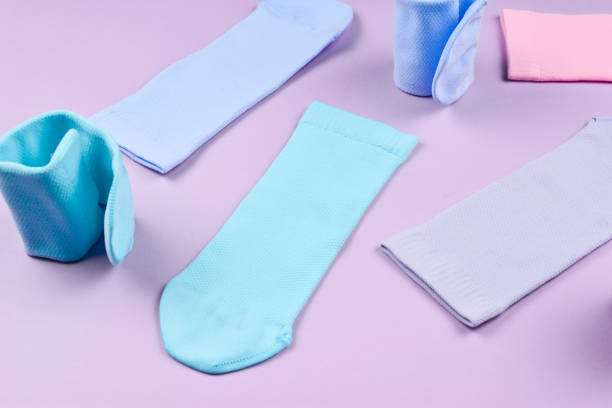istock Colorful collection of cotton socks. 1152481423