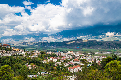 Historical UNESCO protected town of Gjirokaster , Southern Albania
