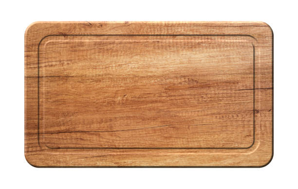 istock Curved kitchen cutting board made of natural wood 1152481823